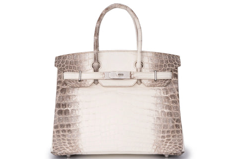 Hermès Birkin 30 Exotic Himalaya Blanc Crocodile Niloticus White Gold And Diamond
