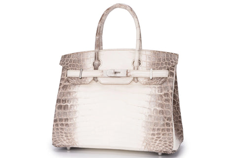 Hermès Birkin 30 Exotic Himalaya Blanc Crocodile Niloticus White Gold And Diamond