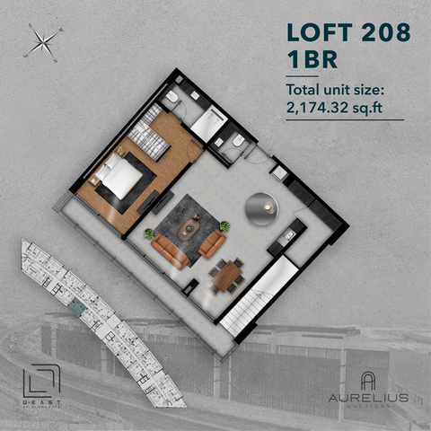 Unit 208 - 1 BR