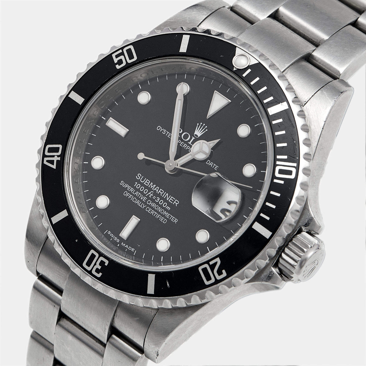 Rolex Submariner 16610T Black Dial Stainless Steel Men's Wristwatch 40mm