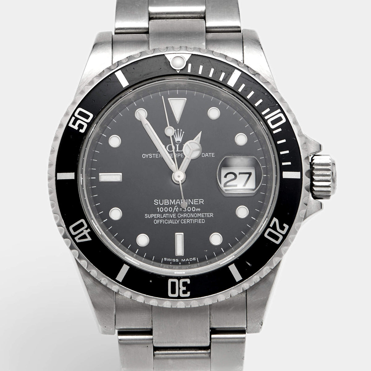 Rolex Submariner 16610T Black Dial Stainless Steel Men's Wristwatch 40mm