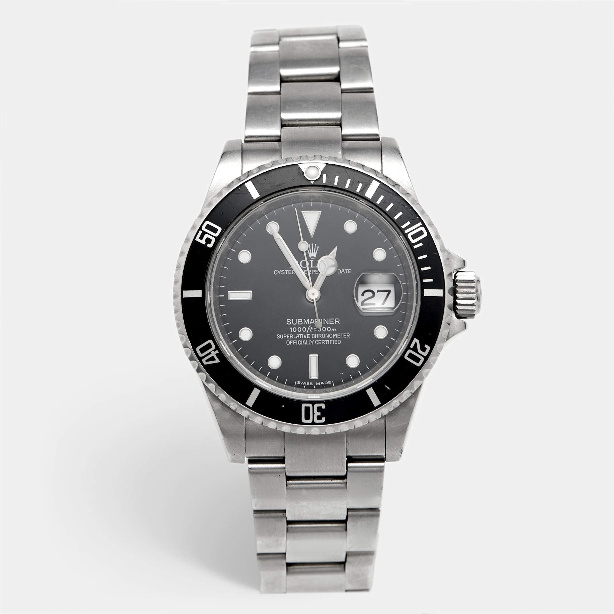 Rolex Submariner 16610T Black Dial Stainless Steel Men's Wristwatch 40mm
