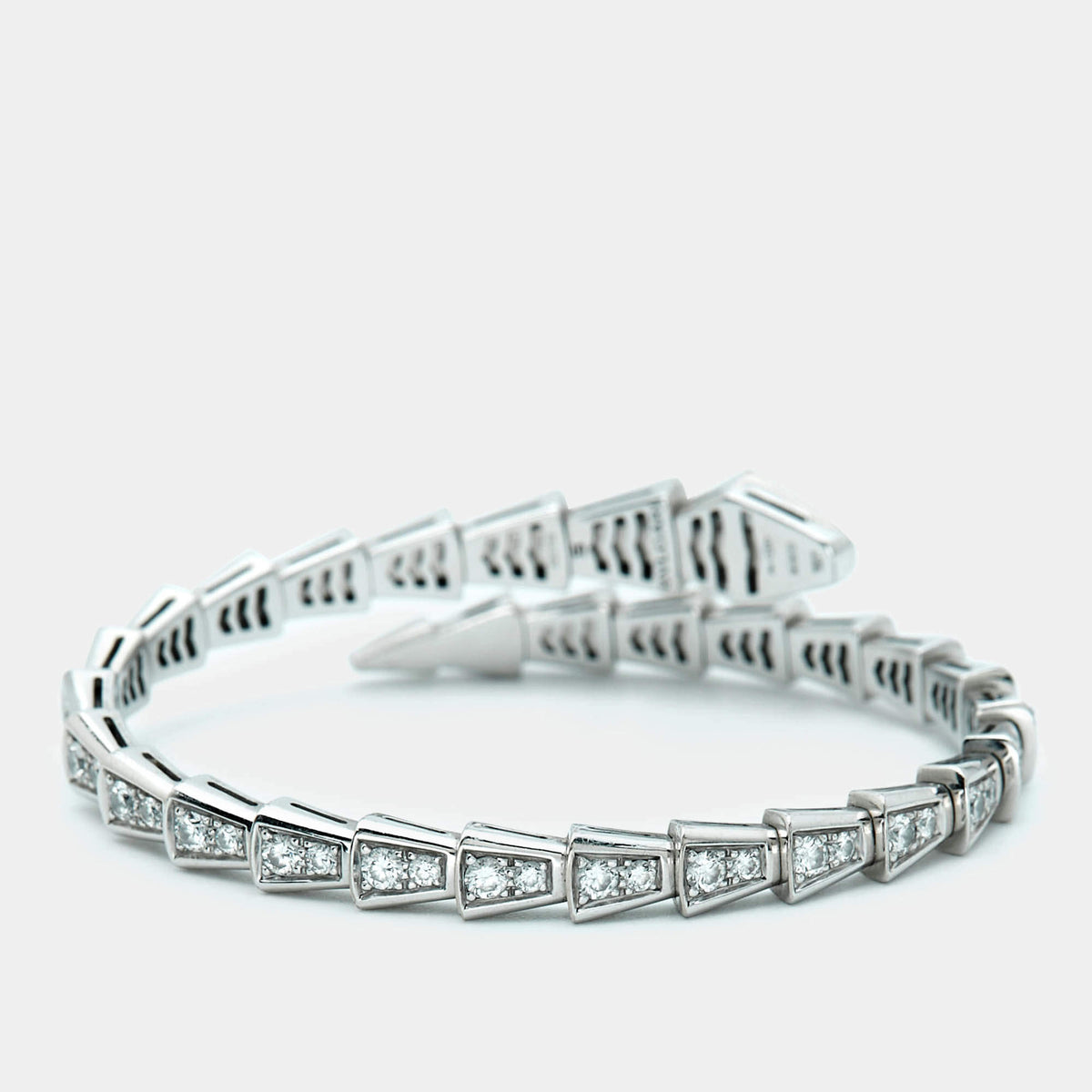 Bvlgari Serpenti Viper Diamonds 18k White Gold Bracelet S
