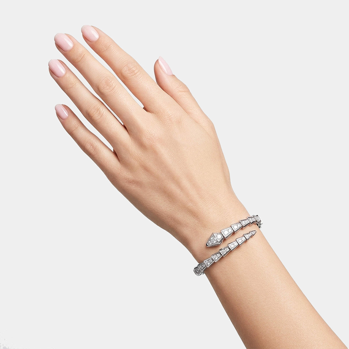 Bvlgari Serpenti Viper Diamonds 18k White Gold Bracelet S