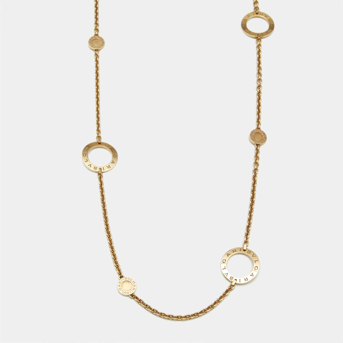 Bvlgari Bvlgari Circle Mother of Pearl 18k Yellow Gold Necklace
