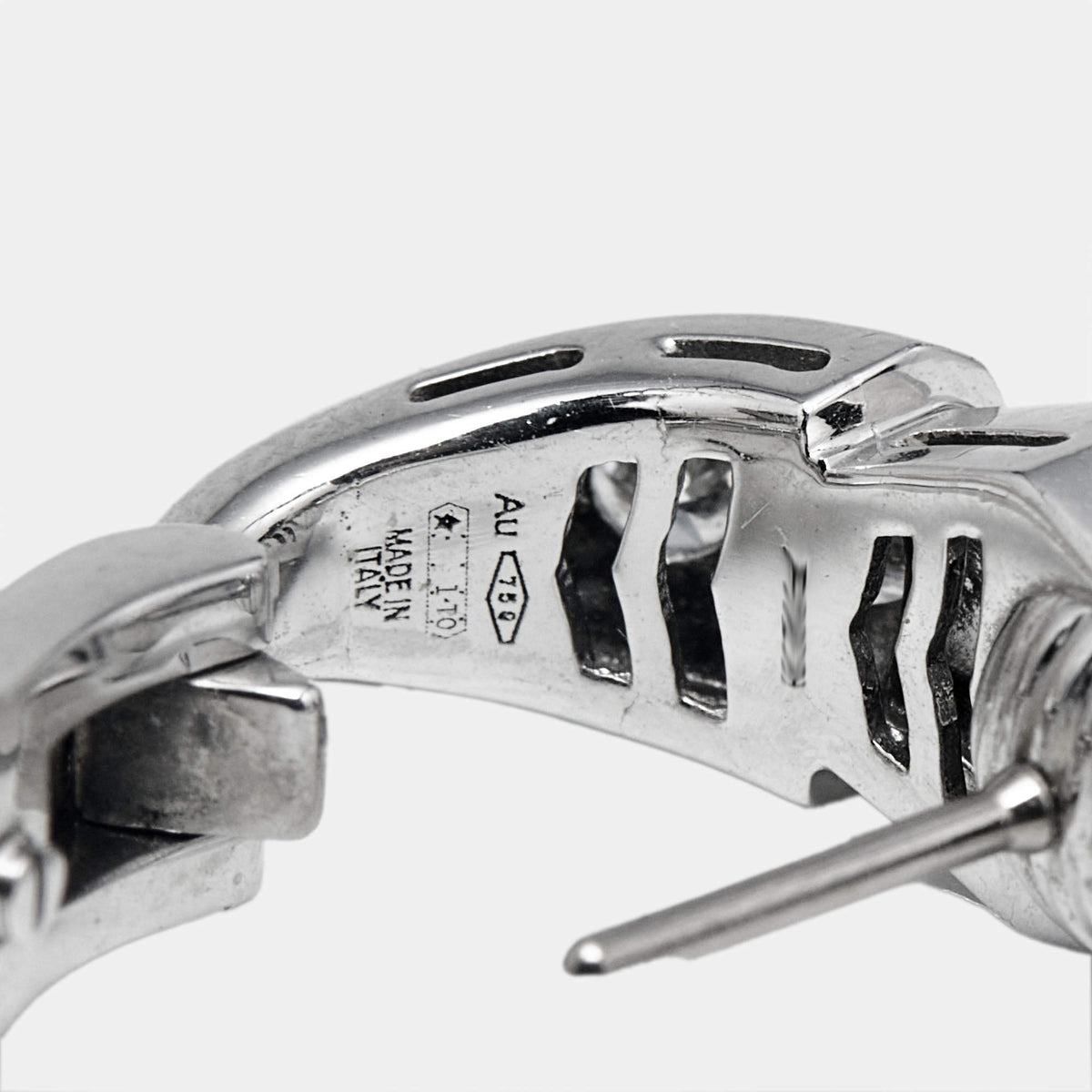 Bvlgari Serpenti Viper Diamond 18k White Gold Earrings