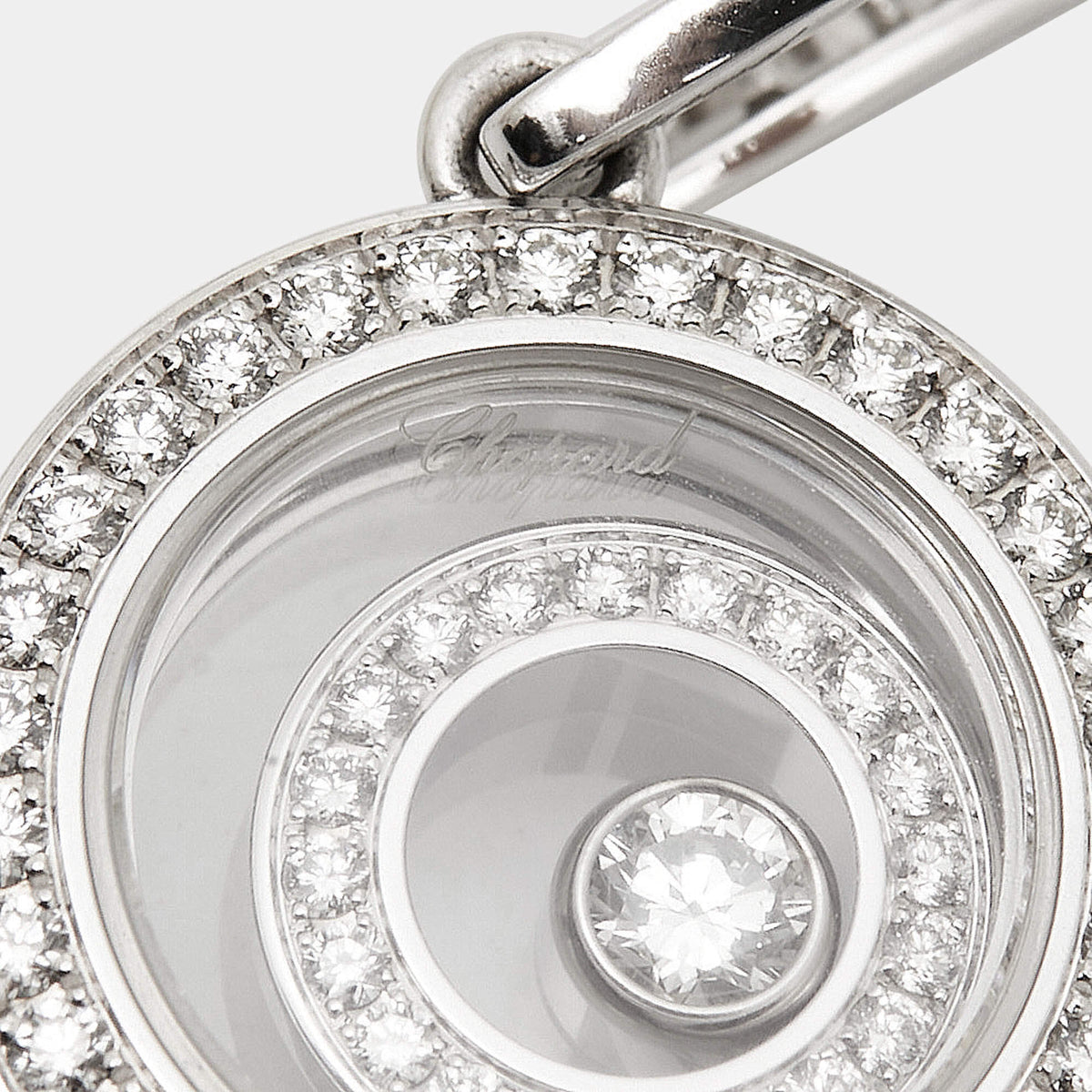 Chopard Happy Spirit Diamonds 18k White Gold Earrings