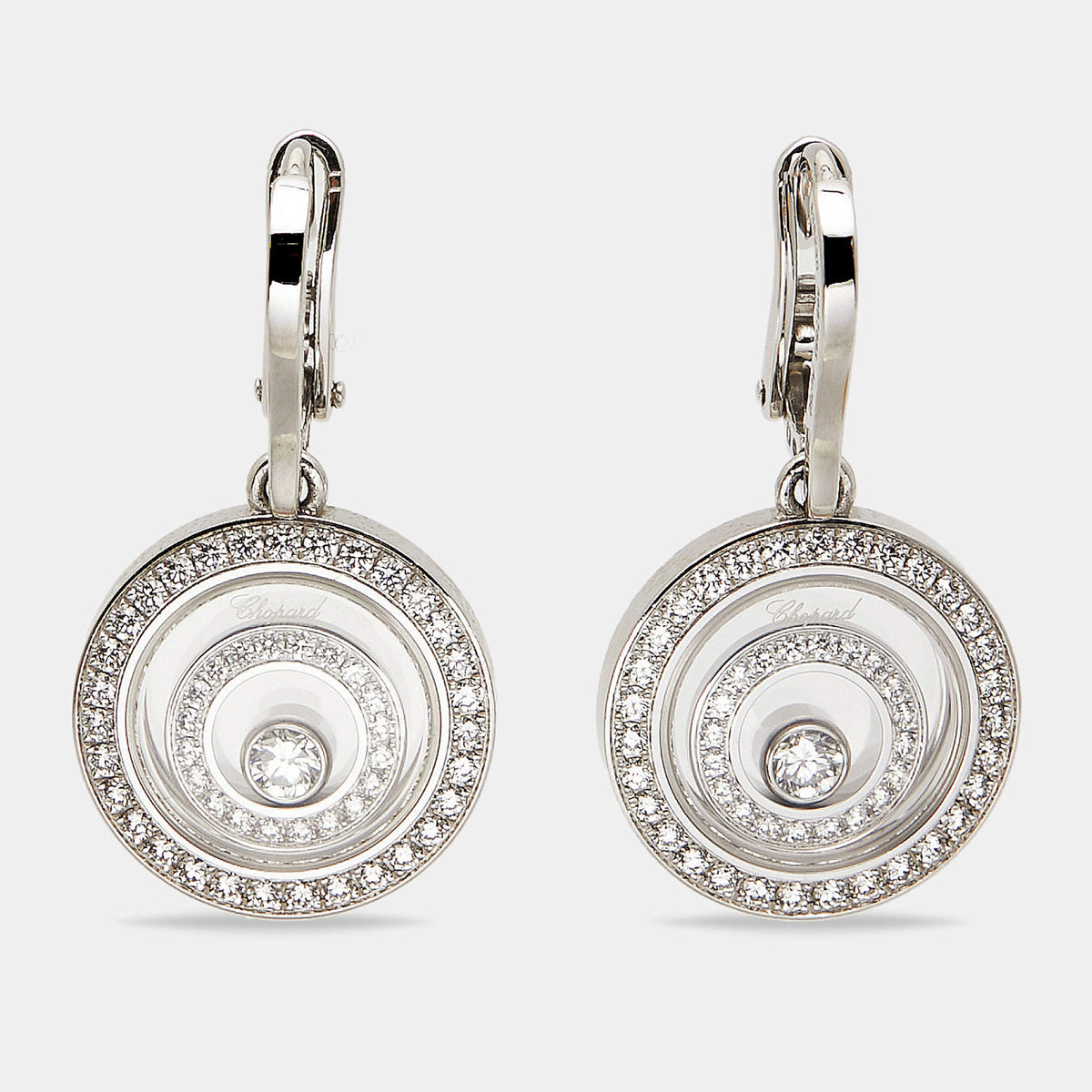Chopard Happy Spirit Diamonds 18k White Gold Earrings