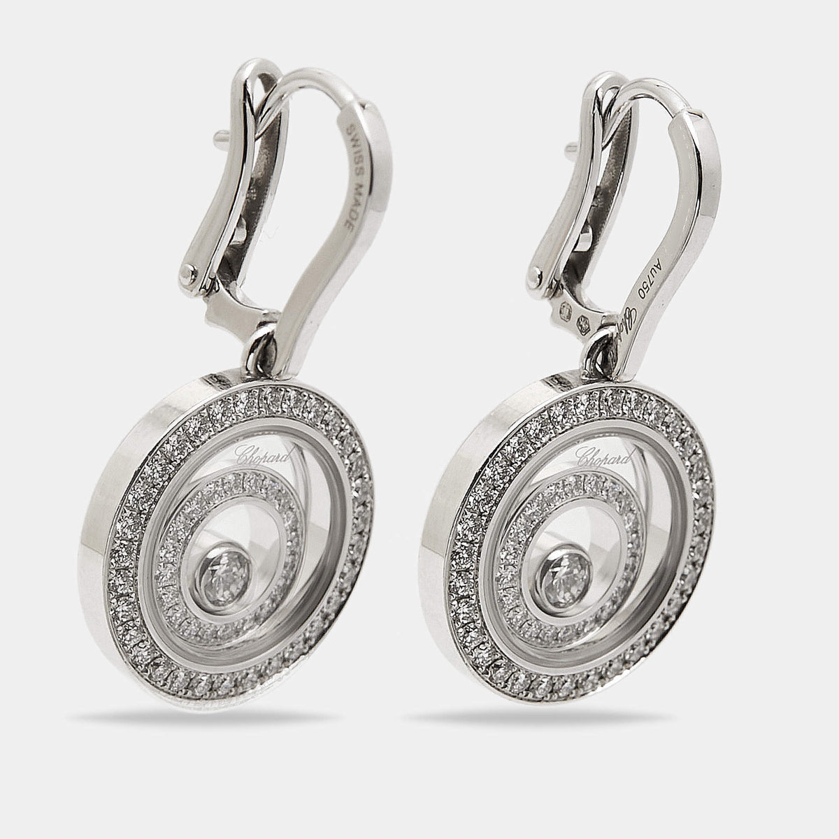 Chopard Happy Spirit Diamonds 18k White Gold Earrings