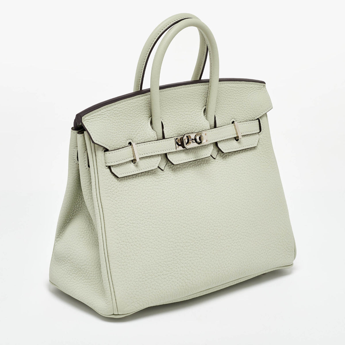 Hermès Gris Neve Togo Leather Palladium Finish Birkin 25 Bag