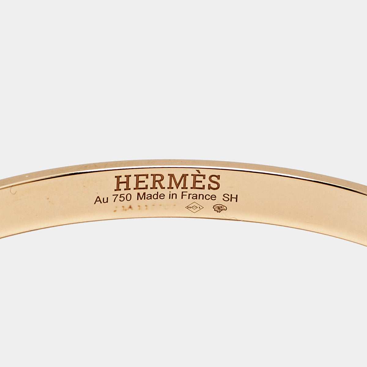 Hermes Kelly Diamonds 18k Rose Gold Small Bracelet