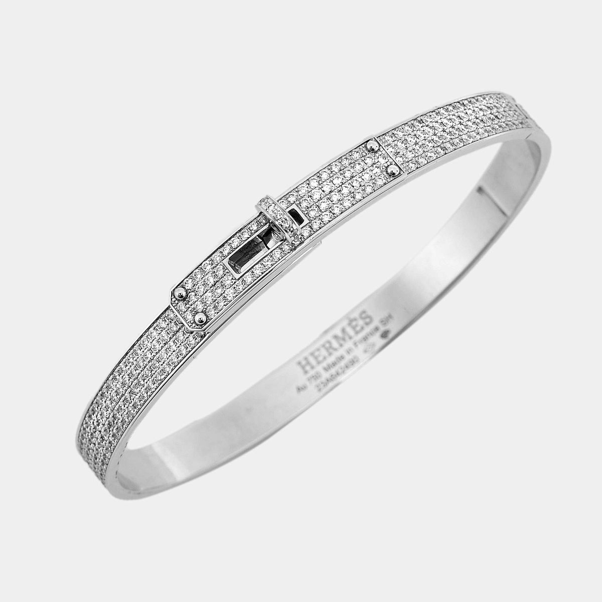 Hermès Kelly Diamonds 18k White Gold Small Model Bracelet