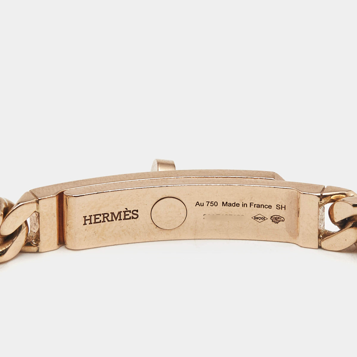 Hermès Kelly Diamond 18k Rose Gold Very Small Model Bracelet SH