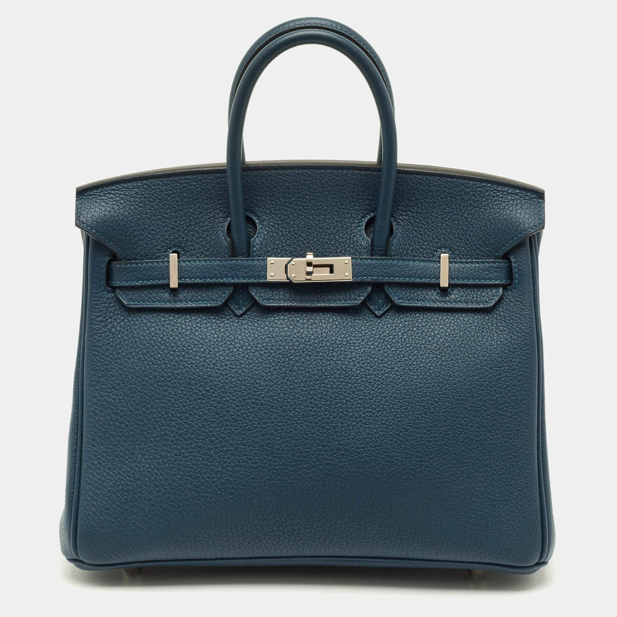 Hermes Birkin 25 Palladium Finish Colvert Togo Leather Tote