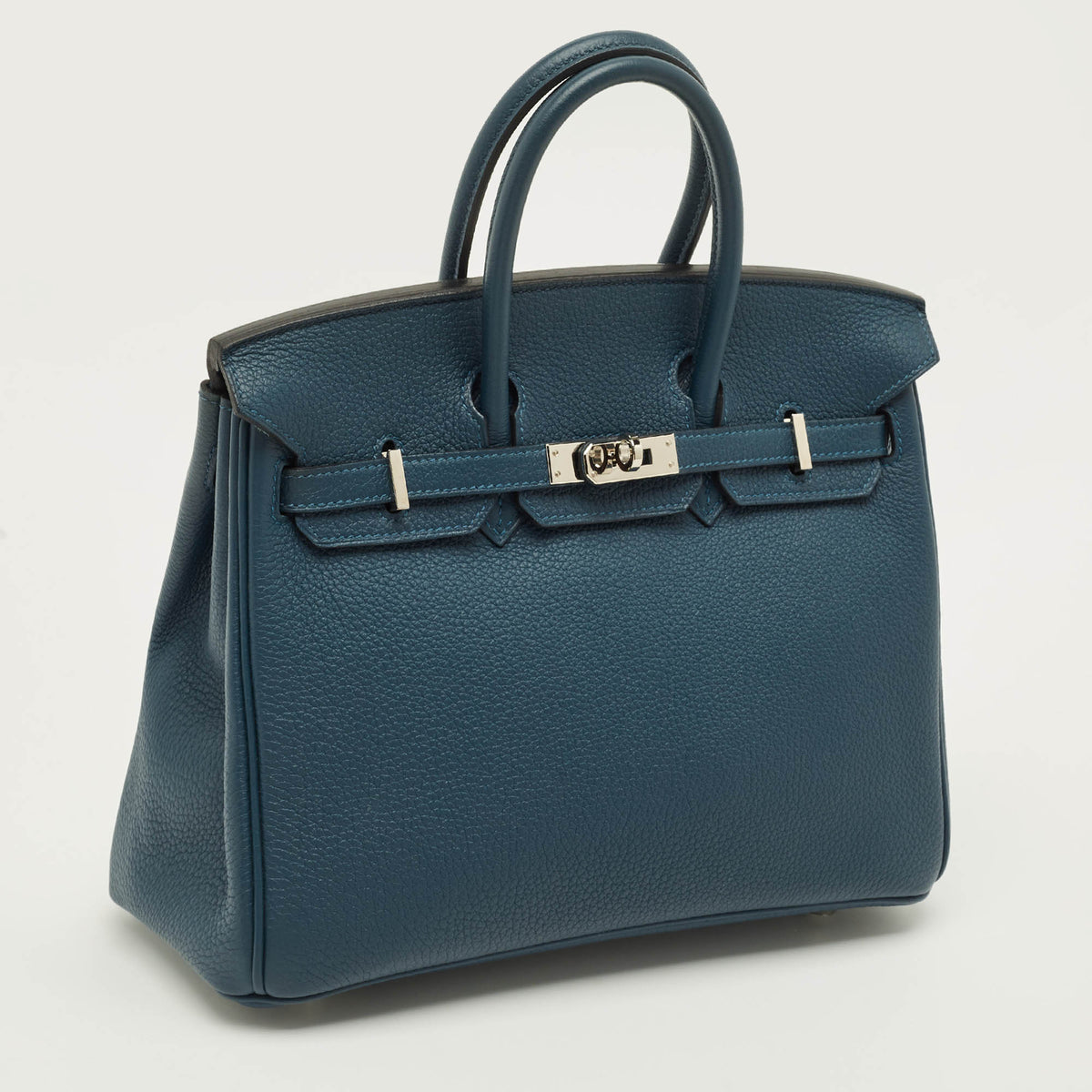 Hermes Birkin 25 Palladium Finish Colvert Togo Leather Tote