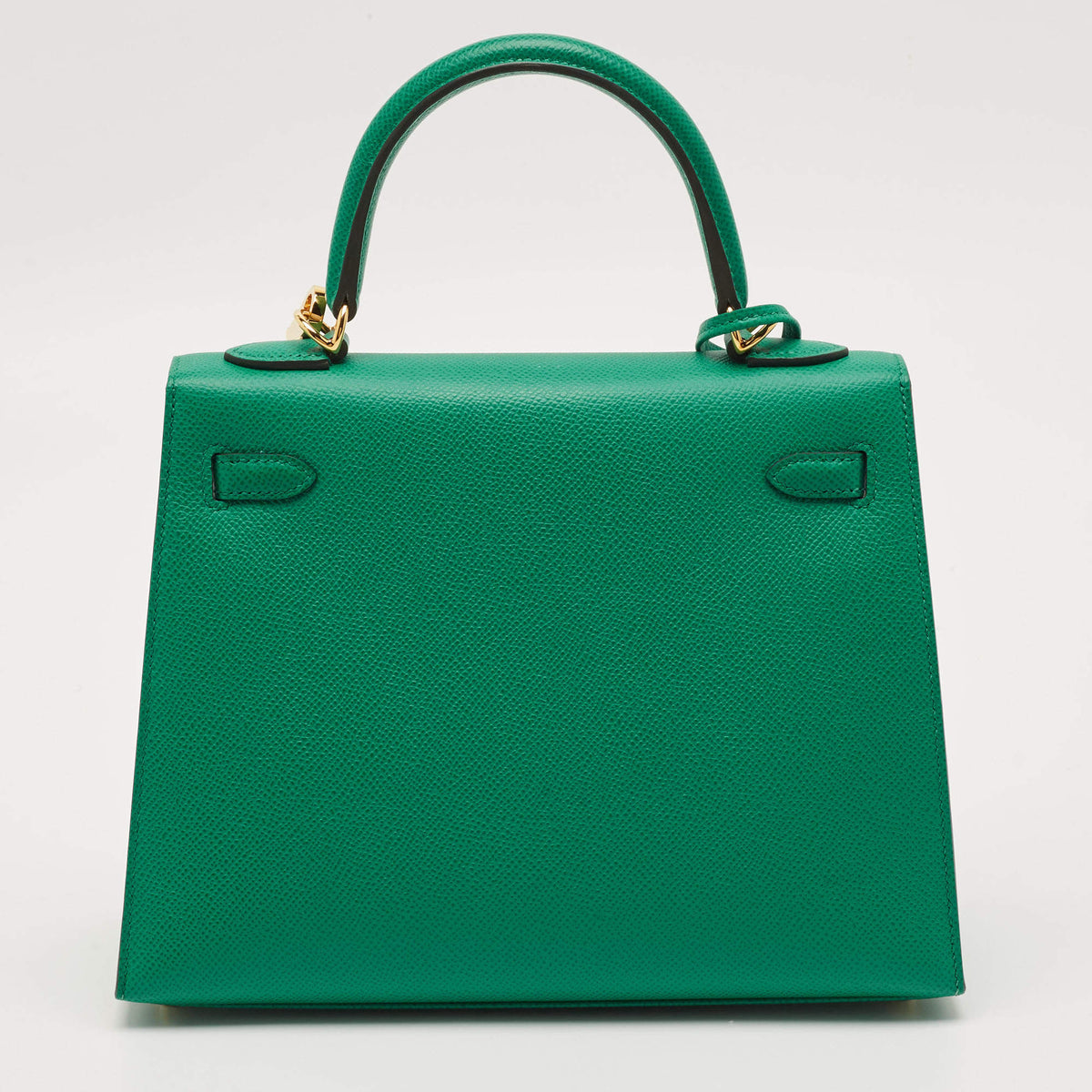 Hermes Kelly Sellier 25 Gold Finish Vert Jade Epsom Leather Bag