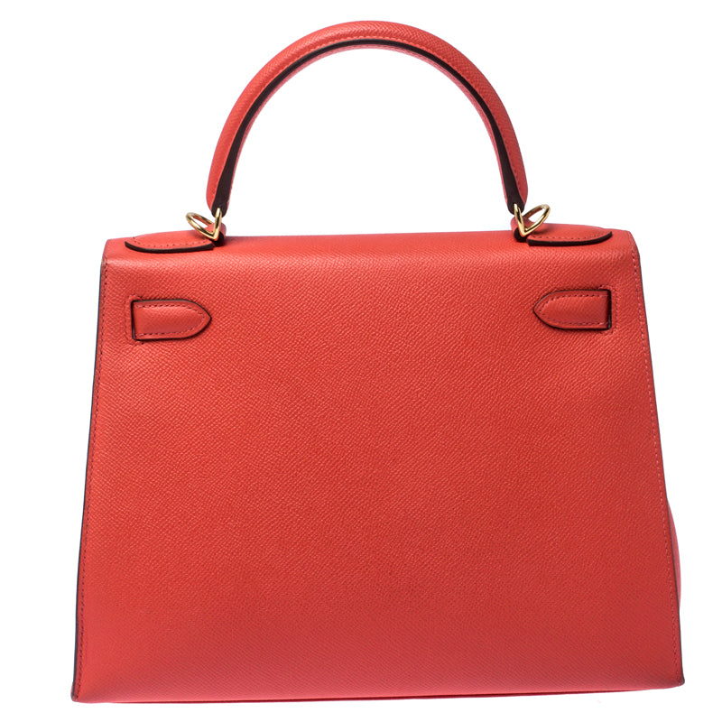 Hermes Rose Jaipur Epsom Leather Gold Hardware Kelly Sellier 28 Bag