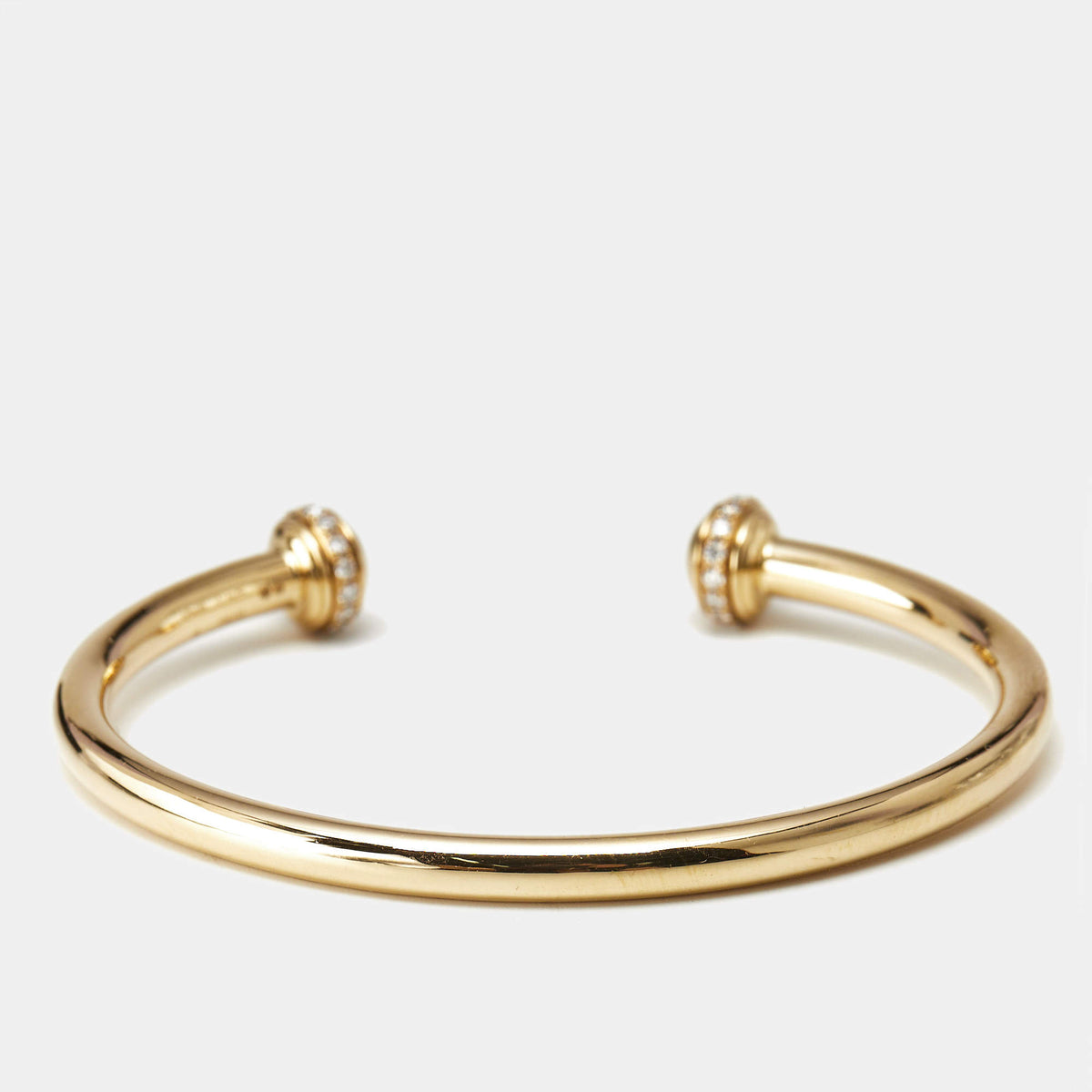Piaget Possession Diamonds 18k Yellow Gold Open Cuff Bracelet 16
