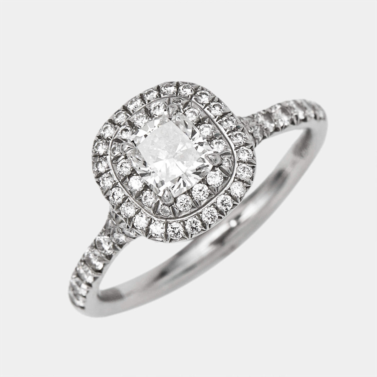 Tiffany & Co. Tiffany Soleste Diamonds Platinum Ring Size 52