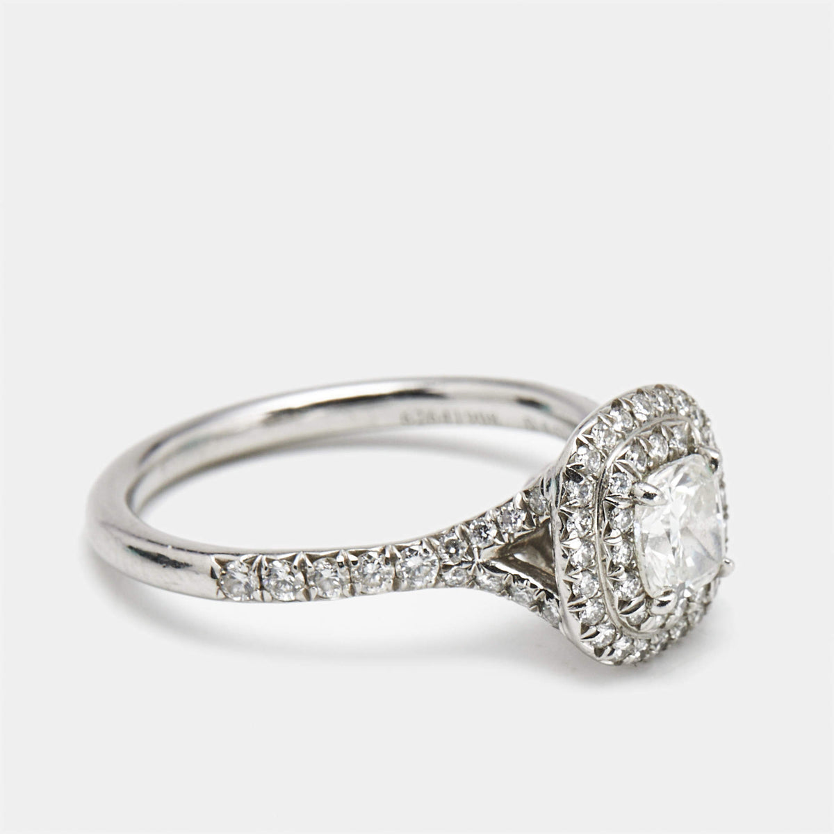 Tiffany & Co. Tiffany Soleste Diamonds Platinum Ring Size 52